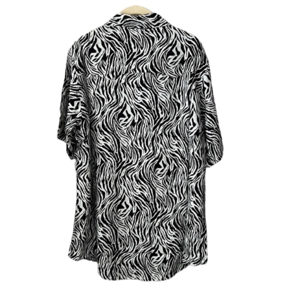 Free People x Sandrine Rose Zebra Animal Print Short Sleeve Top Size S - Picture 3 of 9